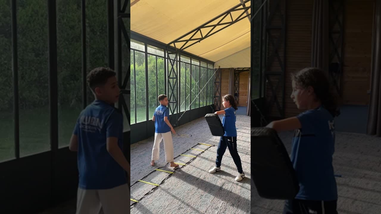 Full-Twist Stance Ladder Jump To Front-Leg Kick Power