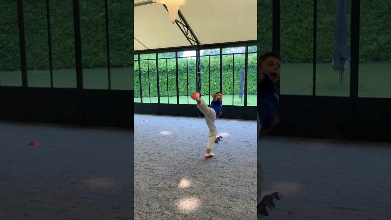 Front-Facing Cone Jump Into Step Kick For Explosive Scoring